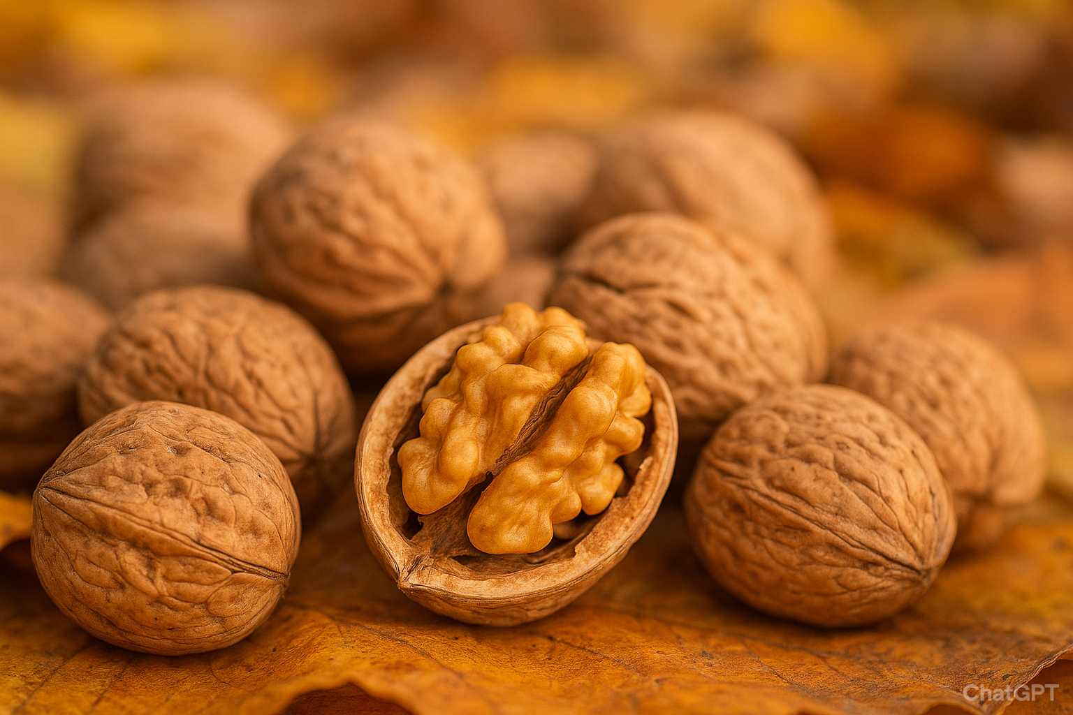 گردو در پاییز