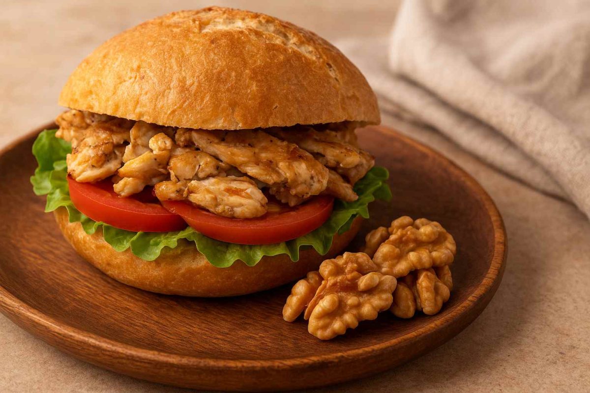 ساندویچ مرغ و گردو