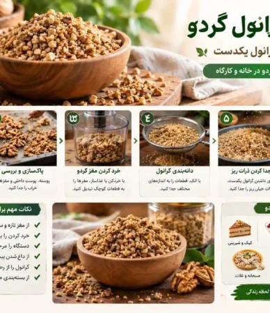 طرز تهیه گرانول گردو